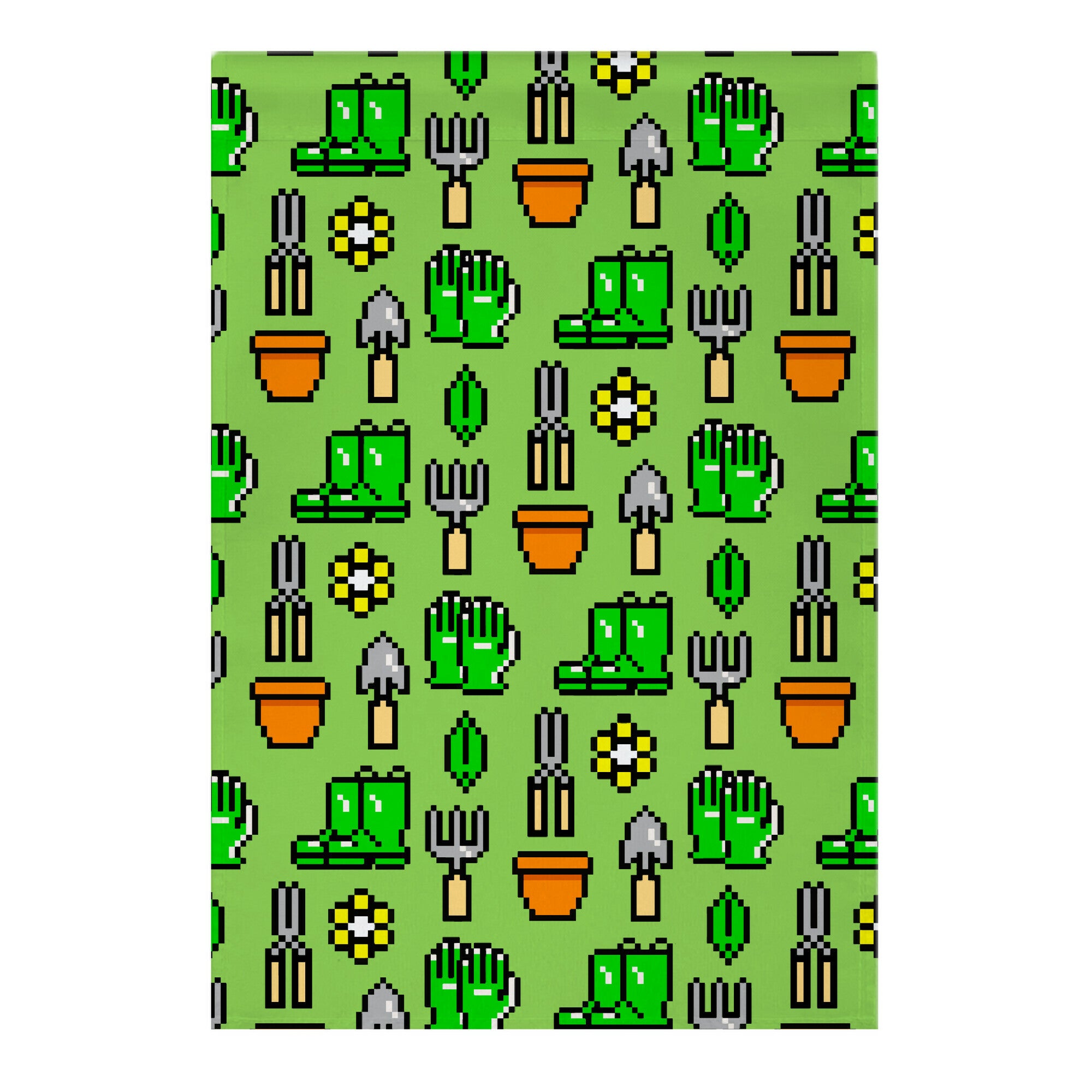 Pixel Gardening Tool Pattern Garden Flag